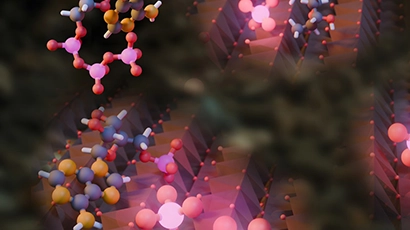 catalysis reaction of phosphate cleavage by iron oxides.