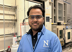 Krishanu Dey in a lab