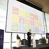 Mitchell Toomey, Director of Sustainability at BASF, Presents the Sustainable Development Goals (SDGs)