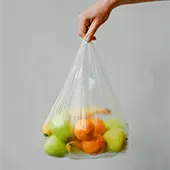 fruit in plastic bag