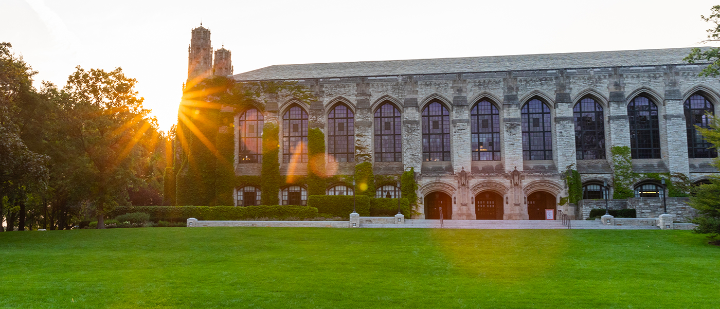 Deering library lawn