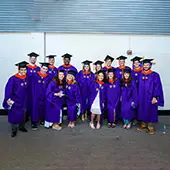 MSES Students Graduates in robes