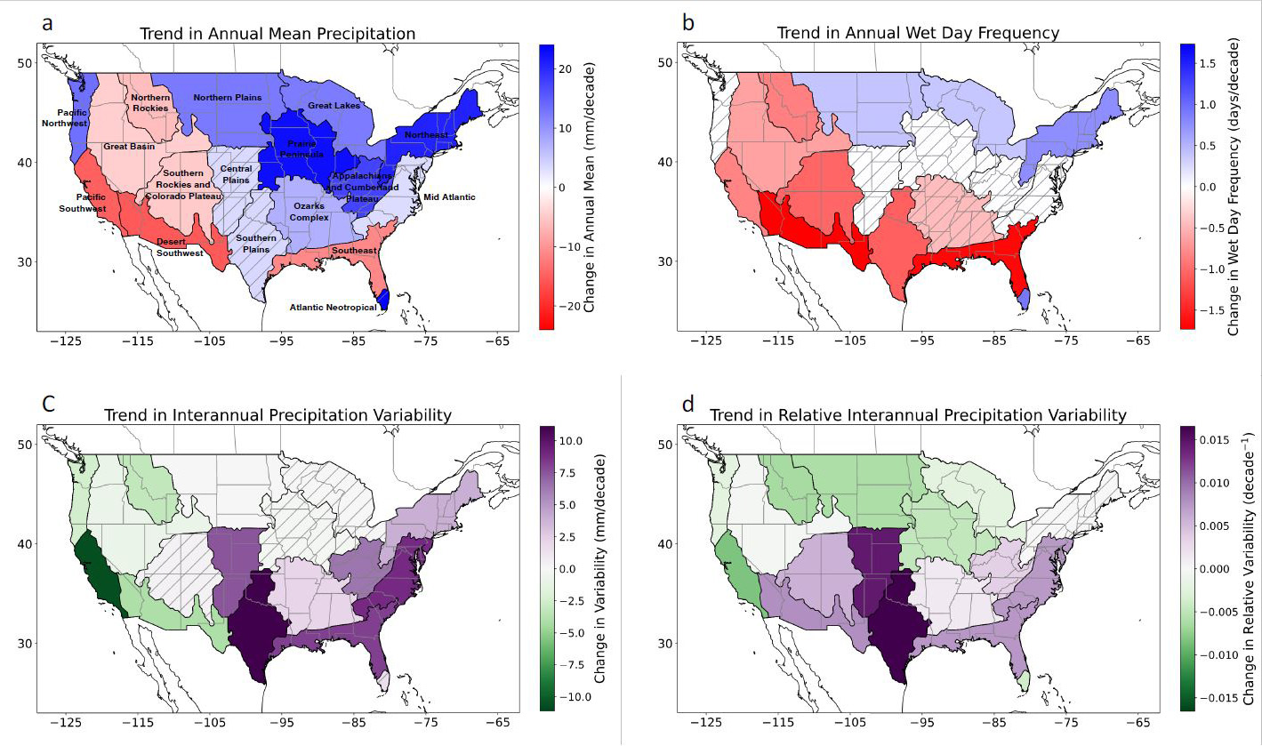 maps of rainfall amounts in the U.S.