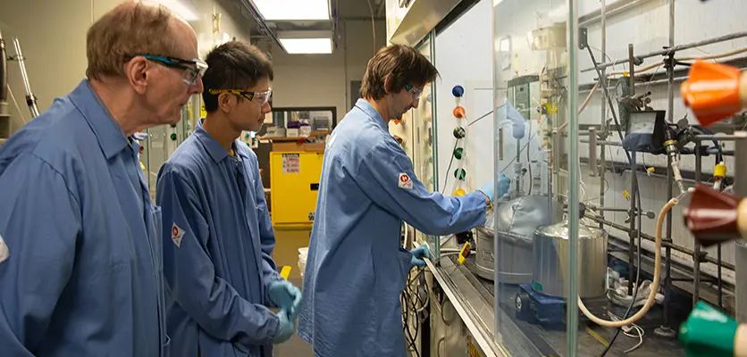 Professor Tobin J. Marks, Postdoctoral Fellow Liwei Ye, and Research Professor Yosi Kratish 