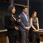 students presenting their final projects 