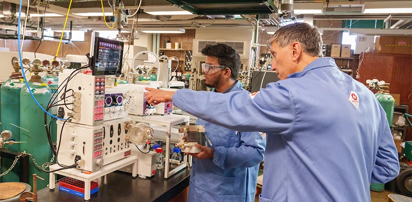 Researchers in laboratory